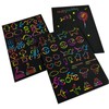 Cityrosy 32 pcs Drawing Stencils,Rainbow Scratch Paper for Stencils, Kids