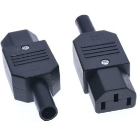 (2 Pack) Tekit IEC C13 Power Cord Plug Connector,DIY IEC 320 C13 Female Plug Rewirable Power Connector 3pin Socket 10A/250V