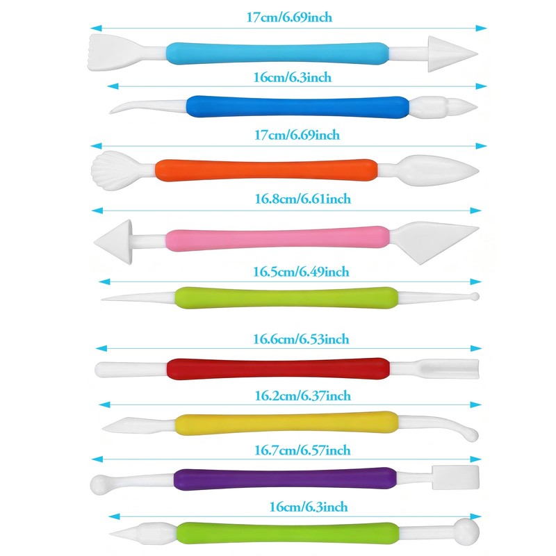 9 PCS Carving Pens，Fondant Modeling Tools，Fondant Icing Cakes for Clay