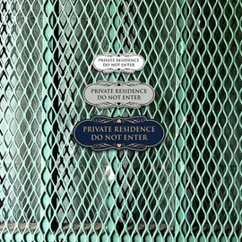 Signs ByLITA Designer Private Residence Do Not Enter - Home Security Sign (Black/Silver) - Large 1 Pack