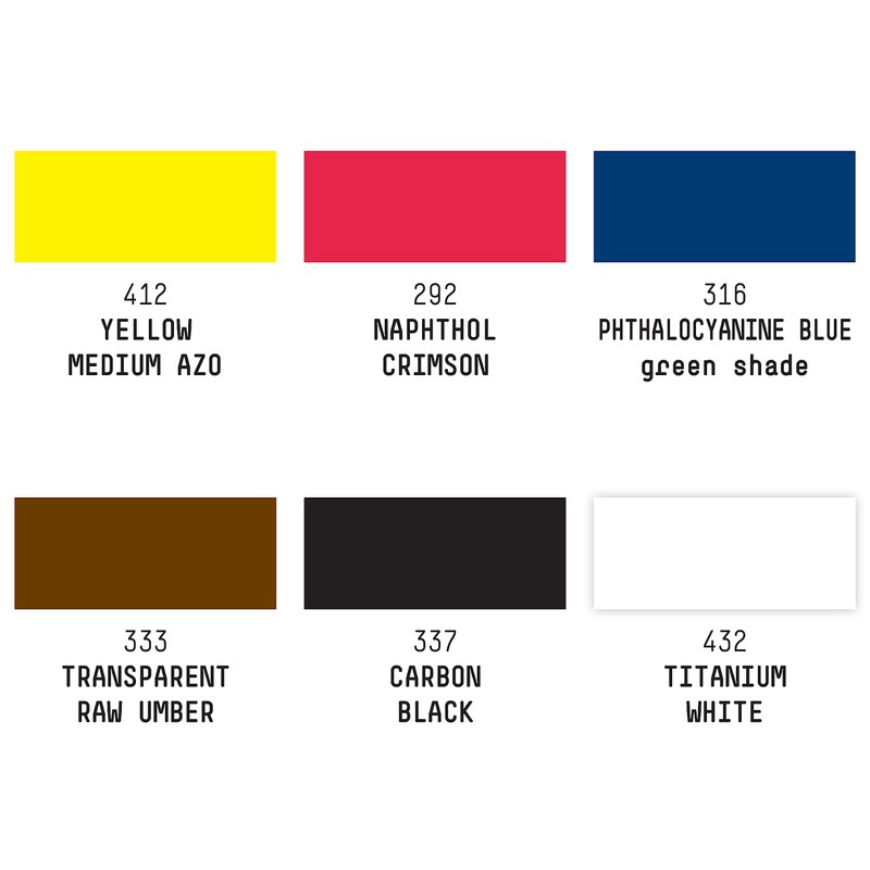 Liquitex Ink! Set Da 6 Flaconi Da 30 ml "Essenziali"