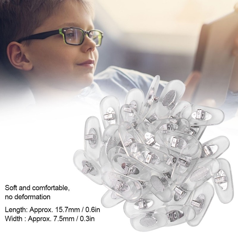 20 Pairs Soft Inserted Type Anti-Slip Nose Pads Glasses Sunglasses