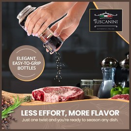 Tuscanini Premium Italian Medley Spice Grinder, .56oz | Freshly Ground Italian Seasoning | Product of Italy