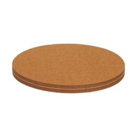 uxcell Round Felt Furniture Pads, 2Pcs 5.5" Dia x 0.2" Thick Adhesive Backed Felt Non-Slip Anti-Scratch Felt Pads Chair Leg Protectors for Protecting Hardwood Floor, Light Brown