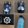 Om (Aum) Decal 4 Pack: Meditation Om, Om Symbol Flower,