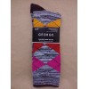 George Men's George Fashion Crew Dress Socks Spacedye Argyle 1