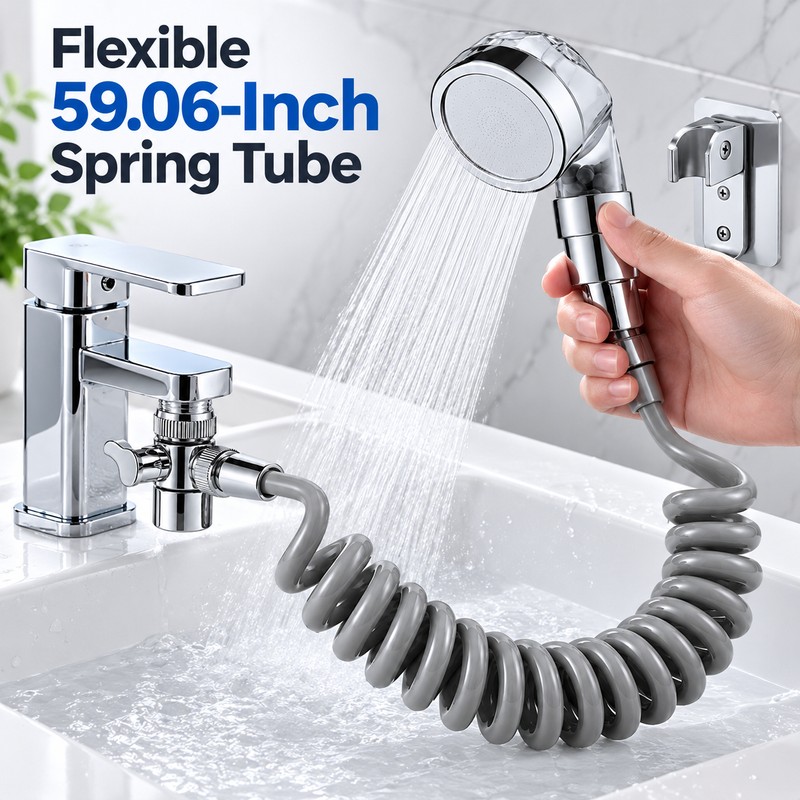 Washbasin Shower Extender for Hair Washing – Handheld Faucet Shower