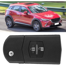 TAVICE Compatible Mazda 2 Button Remote Flip Key Shell Mazda 3 5 6 RX7 RX8 BT50 - with Logo Folding Housing Replacement Fit for Mazda 2 3 5 6 BT50 CX-5 CX-7 CX-9 RX8