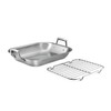 Tramontina 16.75-Inch Stainless Steel Roasting Pan with Rack, Flared Edge