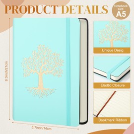 Dispowreath 10 Pack Lined Journal Notebook A5 Leather Hardcover Journals for Writing 200 Pages 10 Colors Notepad for Travel Work School Office Business Note Taking Diary 5.7" x 8.3" (Bright Color)