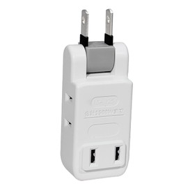 TOP-FLEX Outlet Tap 180° Swing Plug Compact Ultra-Slim Design 4 Outlets Branch Triple Tap (Single) Acrylonitrile Butadiene Styrene White