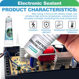 Ganbaro® 3.4 oz Electronic Silicone Adhesive Sealant, Transparent Insulating Sealant,Strong Fluidity Dry in 15 min Waterproof for Circuit Boards, LED Lamps, Appliance Control Boards,100 ml
