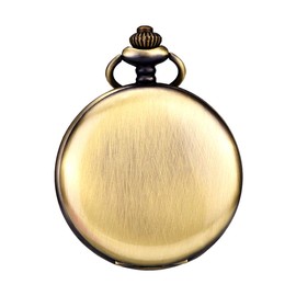 Mudder Classic Smooth Vintage Steel Mens Pocket Watch Xmas(Bronze)