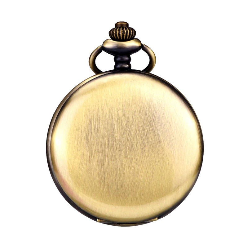 Mudder Classic Smooth Vintage Steel Mens Pocket Watch Xmas(Bronze)