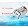 Momentary Waterproof Push Button (High Head)) Silver Stainless Steel Push