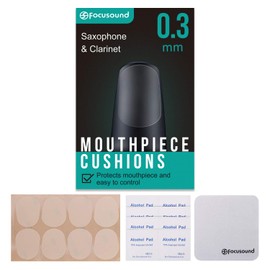 Focusound Saxophone & Clarinet Mouthpiece Cushions, Thin, 0.3mm Clear, 8-Pack…