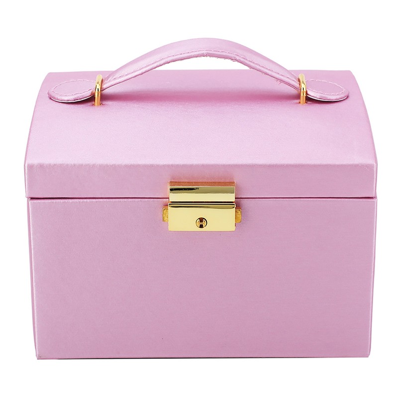 3 Tiers PU Leather Jewelry Storage Case Display Box Holder