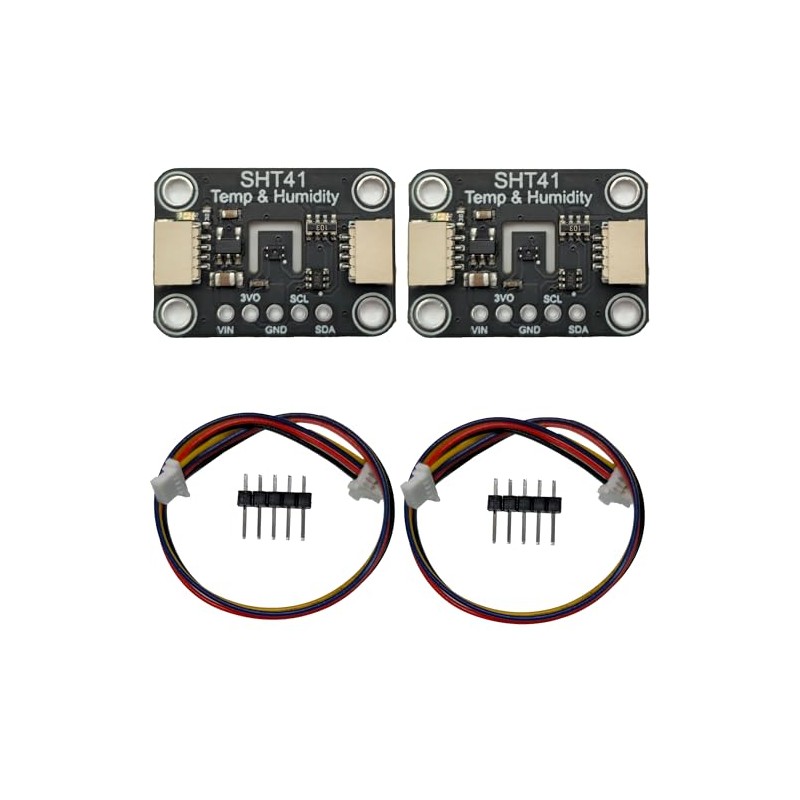 2PCS SHT41 Temperature Humidity Sensor Module, I2C, ±0.2℃ Precision, Temp/RH,