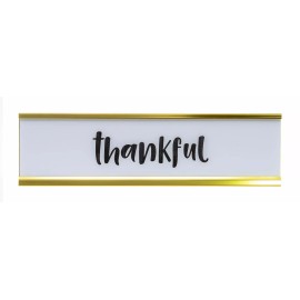 Signs ByLITA Thankful Nameplate Desk Sign