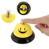 Stainless Steel Table Bell, Yellow Smile Metal Service Bell with