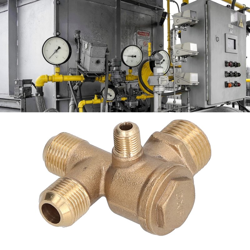 Replacement Parts for Air Compressor Valves Brass 4-Way Double Tube