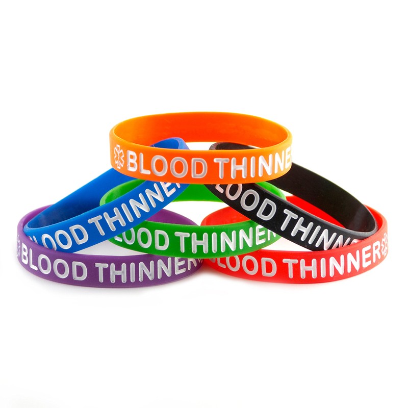 Goods For Giving Blood Thinner ID Bracelet Wristband - Blue