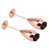 2pcs Copper Champagne Flutes Set Sturdy Thick Bottom Stainless Steel