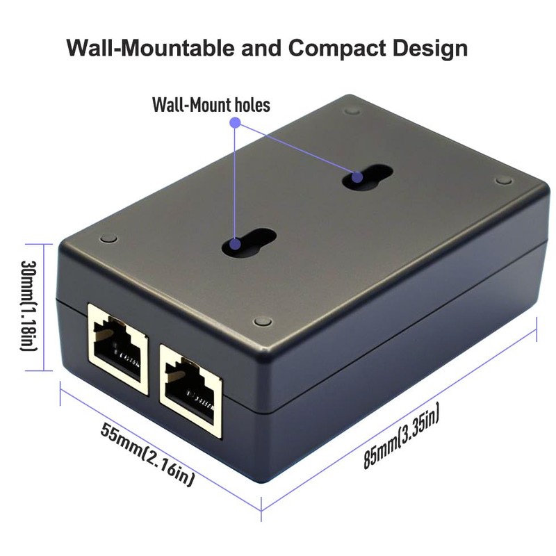 24V Gigabit POE Injector | 12V/24V (12-48V) DC Input |
