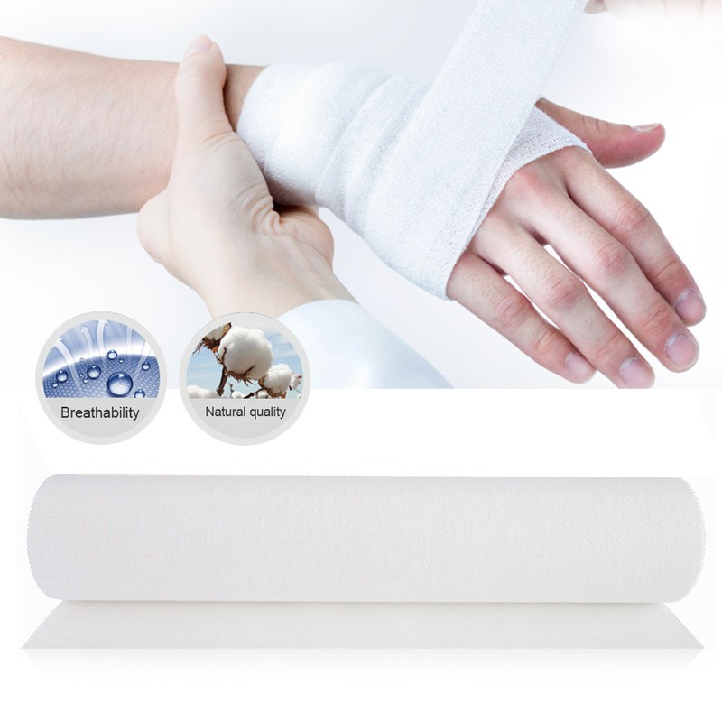 1 Roll Pressure Sensitive Adhesive Tape Cotton Breathable Fixation Bandage