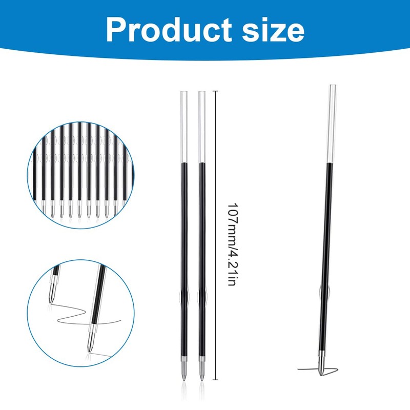 Pack of 40 ballpoint pen refills, 0.7 mm retractable pen