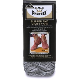 Phentex Slipper & Craft Black Heather Yarn - 3 Pack of 3oz/85g - Olefin - 4 Medium - 164 Yards - Knitting, Crocheting & Crafts