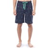 IZOD Men's Printed Poplin Relaxed Fit Drawstring Sleep Shorts, Dark