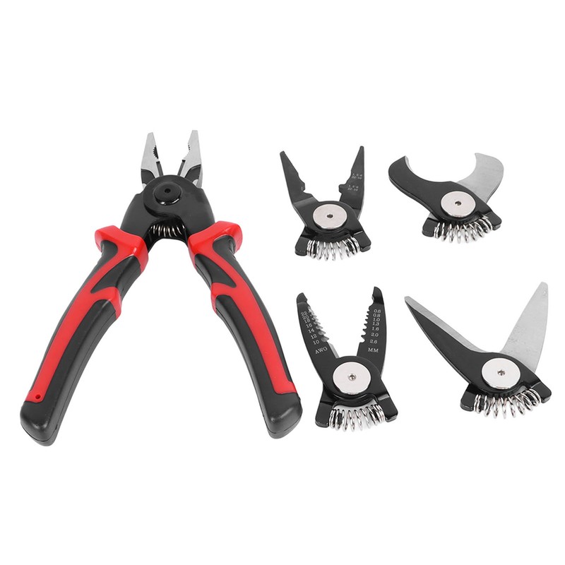 5 in 1 Pliers Set Steel Multifunctional Interchangeable Head Pliers