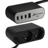 Electraline Electradock 35461 Power Strip with 2 French Sockets +