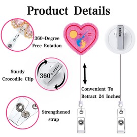 Funny Labor and Delivery Nurse Badge Reel Accessories with Alligator Clip OBGYN L&D Postpartum Ob Nursing Student Nicu CNA RN Badge Holder Retractable for Medical Badge Clip for ID Card