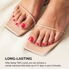 MelodySusie 32Pcs Semi Cured Gel Toe Nail Strips (Red), Pedicure