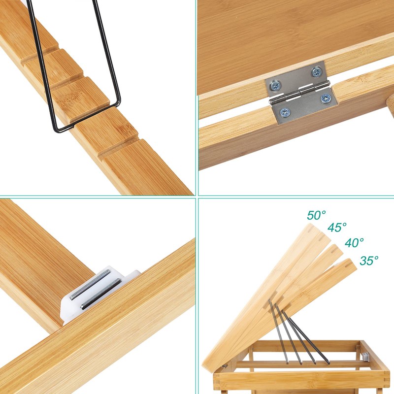 Bed Tray Breakfast Food Tray with Folding Legs Kitchen Serving