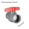 sourcing map PVC Ball Valve Supply Pipe Knob Thread Ends