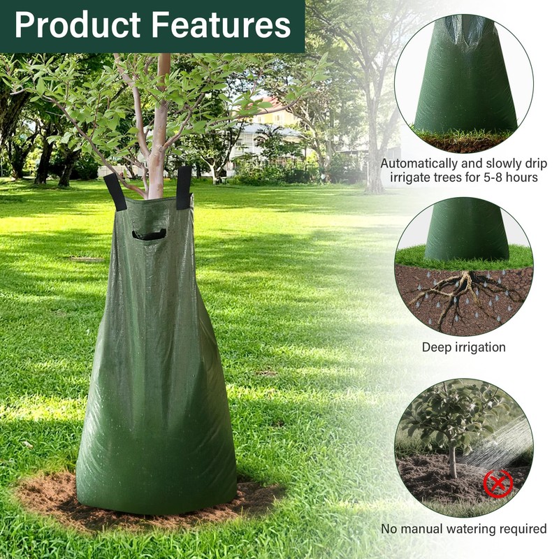 Toriexon 5 Pack Tree Watering Bags, 20 Gallon Slow Release