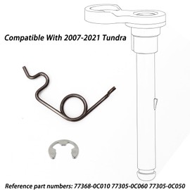 Fuel Door Pocket Repair Kit for 2007-2021 Tundra - Aluminum Hinge Pin & Spring Fix for Loose Gas Cap (Compatible with 77368-0C010, 77305-0C060, 77305-0C050)