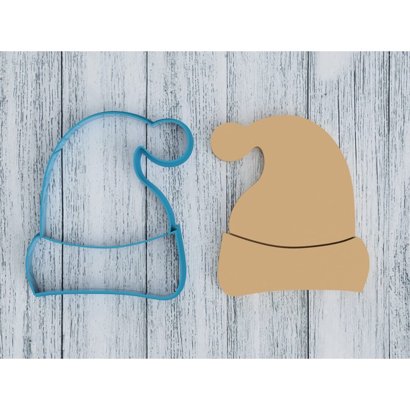 Santa Hat - Cookie Cutter/Sugar Cookie/Fondant/Clay (1359)
