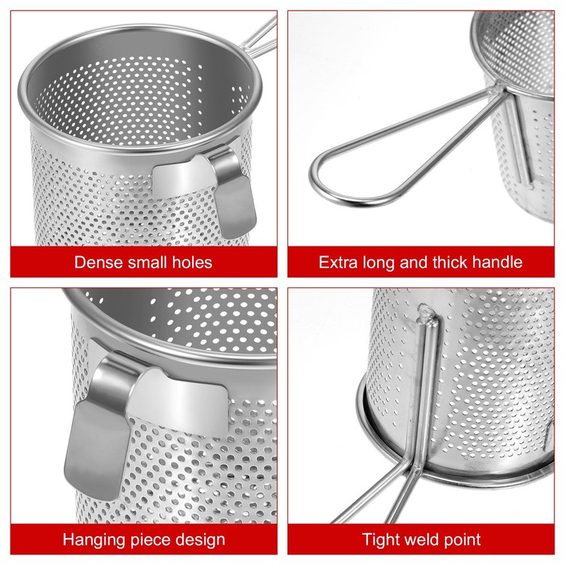 Pasta Basket for Boiling Pasta Cooker Pot with Strainer Insert