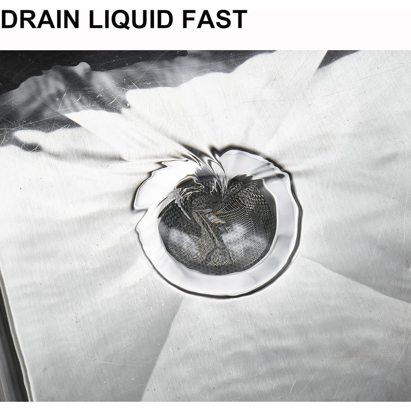 Kitchen Sink Strainer, 11.5 cm Diameter, Stainless Steel with Wide