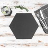 Argon Tableware Hexagon Slate Drinks Coasters - Rustic Home Bar