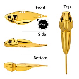 5 Sets of Colorful Spoon shaped Metal Sinking Lure Kits with Dual Sharp Hooks and Weighted Head, VIB for Long Casting Distance Deepwater or Strong Current