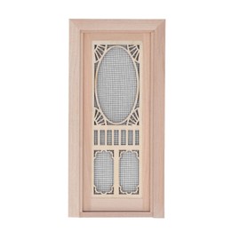Doll House Screen Door Birch 1:12 Mini Natural Finish Dollhouse Furniture Model for DIY