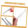 Operitacx 6pcs Stainless Steel Stamp Tweezers Precision Hobby Tweezers for