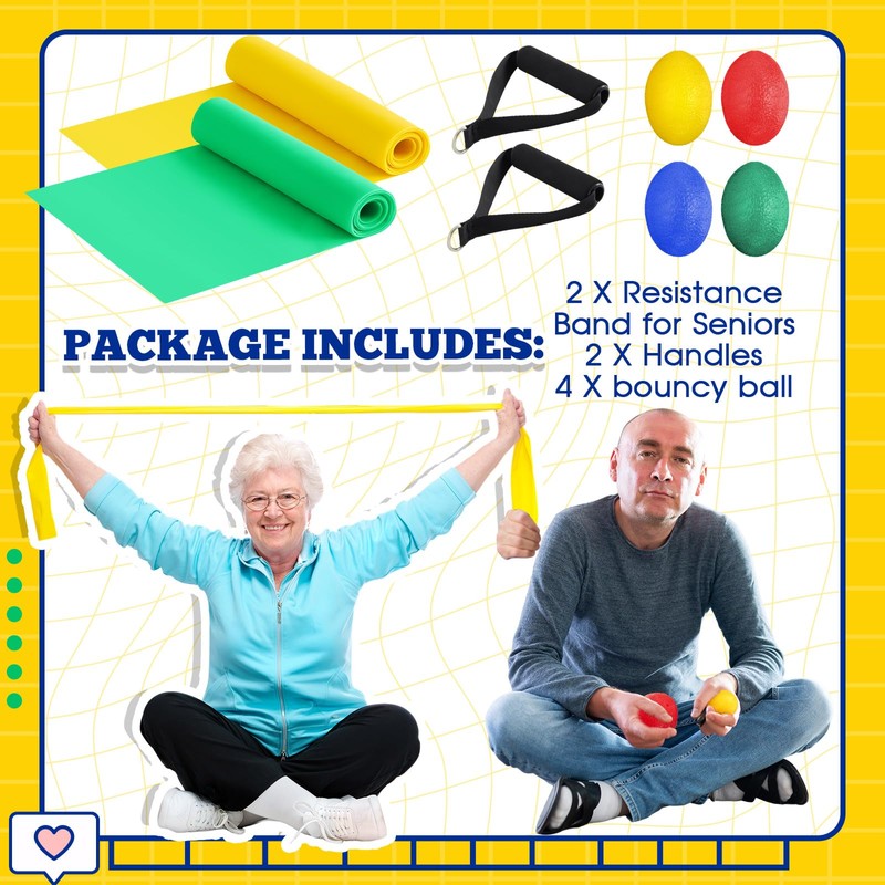 Gemscream 8 Pcs Chair Exercise Program Set Included Senior Resistance