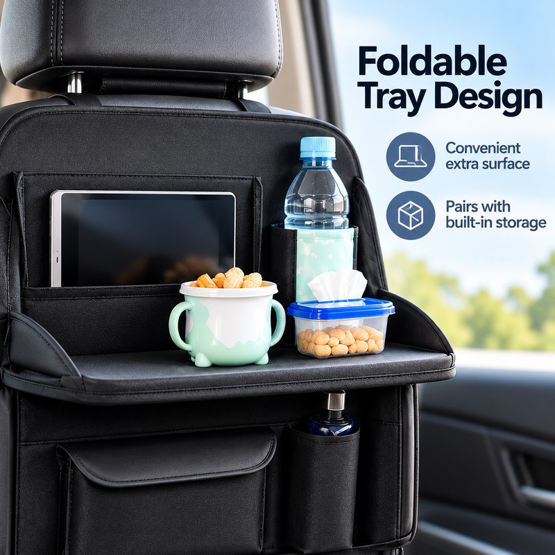 Car Seat Back Organizer for Rear Passenger Storage – Multi-Pocket