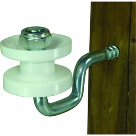 Field Guardian Wood Post Screw-in Corner Polyrope Insulator, White